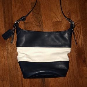 COACH LEATHER RUGBY DUFFLE BUCKET TOTE BAG